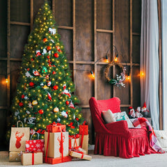 9 FT Pre-Lit Artificial Christmas Tree with 2028 PVC Tips and 700 Warm White LED Lights