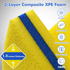 9 ft x 6 ft 3 Layer Floating Water Pad Foam Mat -Yellow