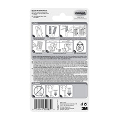 Command Wire Back Picture Hanger 17048-EF, White, 1 Hanger, 4 Large Strips, 4 Mini Strips