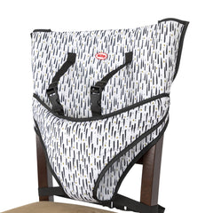 Nuby On The Go Toddler Portable Travel Chair for Babies and Toddlers - 5 Point Safety Adjustable Straps - 6+ Months - Folds into a Storage Bag, Brush Strokes