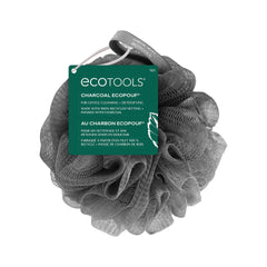 EcoTools Charcoal EcoPouf, Loofah Sponge for Bath & Shower, Infused Pouf, Recycled Netting, Exfoliation Removes Dead Skin, Eco-Friendly Bath Accessory, Cruelty-Free, Color May Vary, 1 Count (60g)