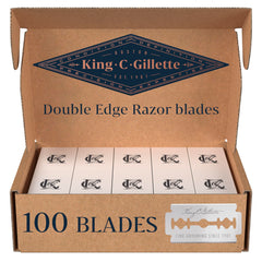 King C. Gillette Double-Edge Safety Razor blades for better control, with anti-friction coating, 100 count