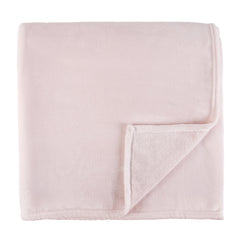 Sleeping Partners Luxe Solid Plush Blanket, 68"X90", Twin, Blush