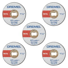Dremel EZ456 1-1/2-Inch EZ Lock Rotary Tool Cut-Off Wheels for Metal, 5-Pack, Medium