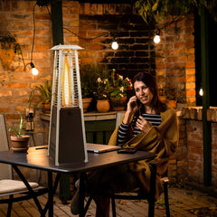 9500 BTU Portable Steel Tabletop Patio Heater with Glass Tube