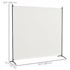 Single Panel Room Divider, UV30+ Privacy Screen, Indoor Outdoor Privacy Panel with Stable Base, Beige