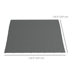 Pergola Canopy Replacement, Pergola Shade Cover for 10' x 10' Pergola ( 84C-038 Series), Dark Grey