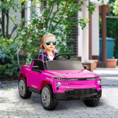 12V CHEVROLET SILVERADO EV RST Licensed Kids Car w/ Remote, Spring Suspension, Soft Start, Training Wheels, Black