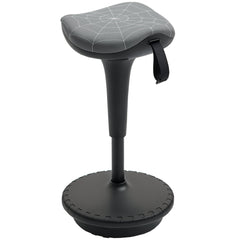 Backless Wobble Stool Chair, Standing Desk Chair, Adjustable Learning Stool for Office Desks, with Rocking Motion, Brown