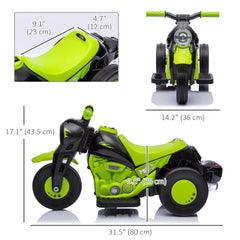 Electric Motorcycle for Kids, 6V Ride on Bubble Car with LED Headlight, Music, Pedal, for 2-5 Years Black