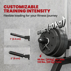 Wall Mount Cable Station, 16 Positions Adjustable Pulley Machine, Cable Crossover Machine with Handle Bar