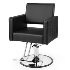 Barber Salon Chair Beauty Styling Chair with Hydraulic Pump and Adjustable Height 360°Swivel Spa Chair-Black