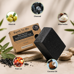 Black Charcoal Deep Cleansing Bar Soap 5oz