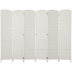 6ft Folding Room Divider, 3 Panel Wall Partition with Wooden Frame for Bedroom, Home Office, Natural