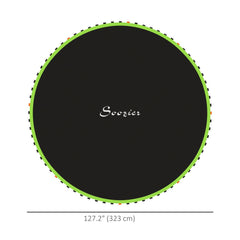 Trampoline Mat Replacement with Spring Pull Tool and 72 V-Hooks, Fits 12ft Trampoline, Using 5.5" Springs, Green