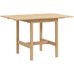 Solid Wood Kitchen Table, Farmhouse Drop Leaf Tables for Small Spaces, Folding Dining Table, Nature Wood
