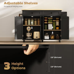 Kitchen Island with Storage, Rolling Kitchen Cart with Charging Station, Drop Leaf, Spice Rack, Towel Rack, Drawers