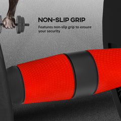 44lbs 2-in-1 Adjustable Dumbbells Weight Set, Dumbbell Hand Weights Barbell for Body Fitness, Lifting Training for Home, Office, Gym, Black and Red