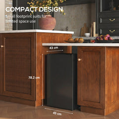 1.1 Cu. Ft. Mini Freezer, Compact Upright Freezer with Reversible Door, Removable Shelf, Adjustable Temperature, Black