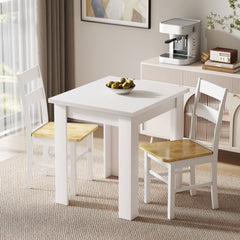 55" Extendable Dining Table for 4-6, Kitchen Table with Steel Slides and Felt Pads for Small Spaces, Black