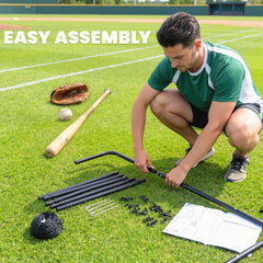 4 x 5.7ft Volleyball Rebounder Net with Strike Zone, Baseball Lacrosse Training Net for Pitching and Fielding