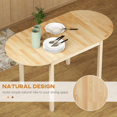 Solid Wood Kitchen Table, Drop Leaf Tables for Small Spaces, Folding Dining Table, Black