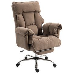 Desk Chair, Computer Office Chair with Footrest, Adjustable Backrest and Headrest, Black