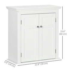 Bathroom Cabinet, Medicine Cabinet, Over Toilet Storage Cabinet with Adjustable Shelves for Entryway, White