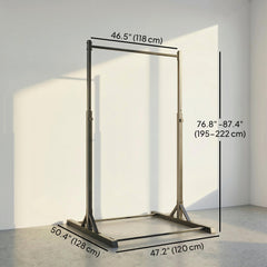 Portable Pull Up Station, Height Adjustable Pull Up Bar with 8 Levels for Home Gym Strength Training, 440LBS Capacity