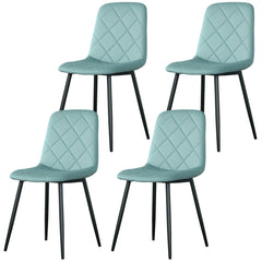 Dining Chairs Set of 4, Upholstered Dining Room Chairs with Steel Legs, Modern Kitchen Chair for Dining Room, Black
