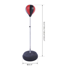 Adjustable Kids Training Boxing Punching Ball Bag Freestanding Portable Relieves Stress with Gloves