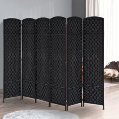 6ft Folding Room Divider, 3 Panel Wall Partition with Wooden Frame for Bedroom, Home Office, Natural