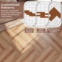 Floor Tile Vinyl Flooring Waterproof Vinyl Plank Flooring-Brown