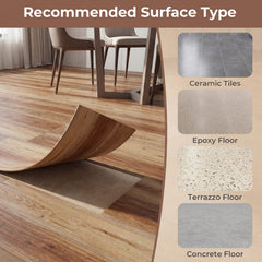 Floor Tile Vinyl Flooring Waterproof Vinyl Plank Flooring-Brown