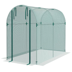 Galvanized Steel Crop Cage, Plant Protection Tent with Zippered Door, 4' x 4', Black