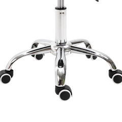 Adjustable Hydraulic Rolling Salon Stool Swivel Saddle Chair Spa Beauty Seat PU Leather, Black