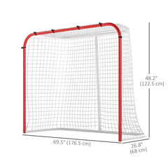 Hockey Net, Easy Set Up Hockey Goal with Steel Frame, PE Mesh, Outdoor Hockey Training Equipment for Garden, Backyard