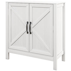 Sideboard Buffet, Kitchen Storage Cabinet with Barn Door and Adjustable Shelves, Storage Pantry, Black Oak