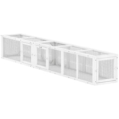 Cat Tunnel, Outdoor Cat Enclosure with Combinable Design, 8 Doors, 98" Kitty Toys for House, Window, Cage, Dark Grey