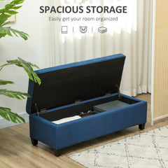 Rectangular Entry Bench, Tufted Upholstered Linen Fabric Wood Feet Storage Ottoman Bench, Beige