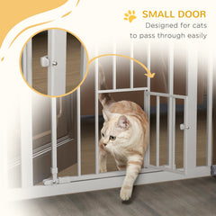 41" Easy Open Indoor Dog Gates for Doorways, House, Stair - Black