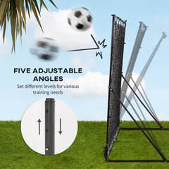 8' x 6' Soccer Rebounder Net with 5 Adjustable Angles for Backyard Park Training Practice