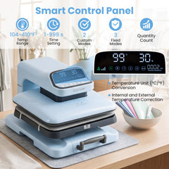 Heat Press Machine with Auto Release for T Shirts-Blue