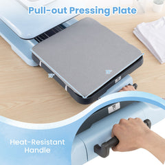 Heat Press Machine with Auto Release for T Shirts-Blue