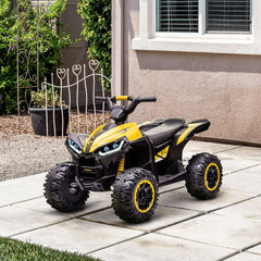Kids 4 Wheeler Quad with Music, Headlights, High & Low Speed, Kids ATV for 3-5 Years Old Boys & Girl, Red