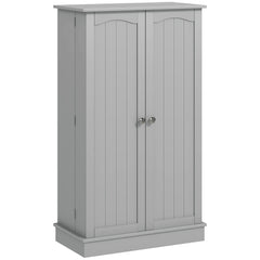 Freestanding Pantry Cabinet 41 Inch Kitchen Pantry with Spice Racks and Adjustable Shelves for Home Use, White