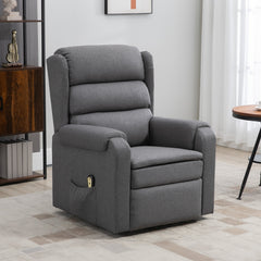 Lift Chair for Elderly, Power Chair Recliner with Footrest, Remote Control, Side Pockets for Living Room, Grey