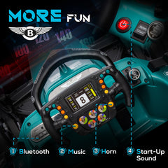 Aston Martin Licensed 12V Electric Go Kart, Kids Ride on Car with 4 Shock-Absorbing Wheels, Remote Control