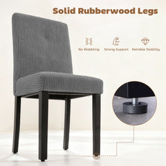 Modern Dining Chairs Set of 4, Kitchen Chairs with Rubberwood Legs and Padded Seat, Beige
