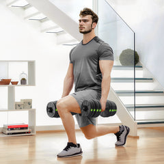 33LBS 2-in-1 Adjustable Barbell & Dumbbells Set, Weights Set with Non-slip Handles for Men and Women Home Gym Training